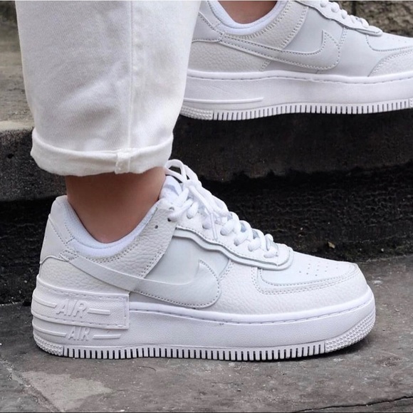 nike air force 1 shadow triple white sneakers